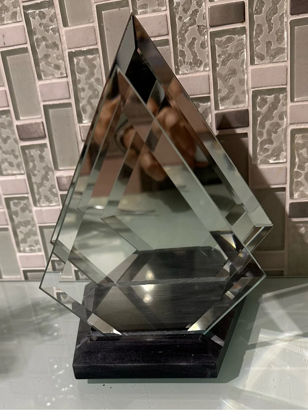 PartyLite mirrored glass